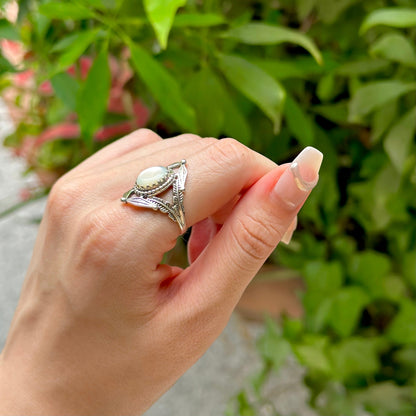 White mother of pearl ring