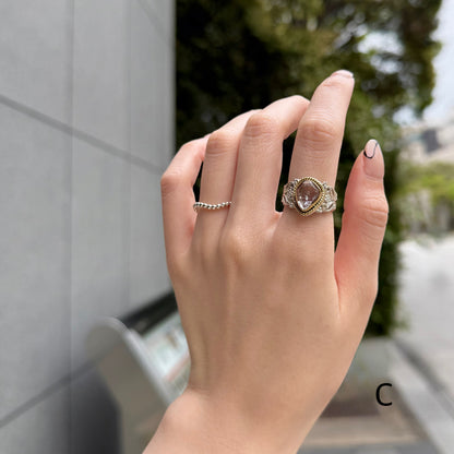 Herkimer Diamond ring 10