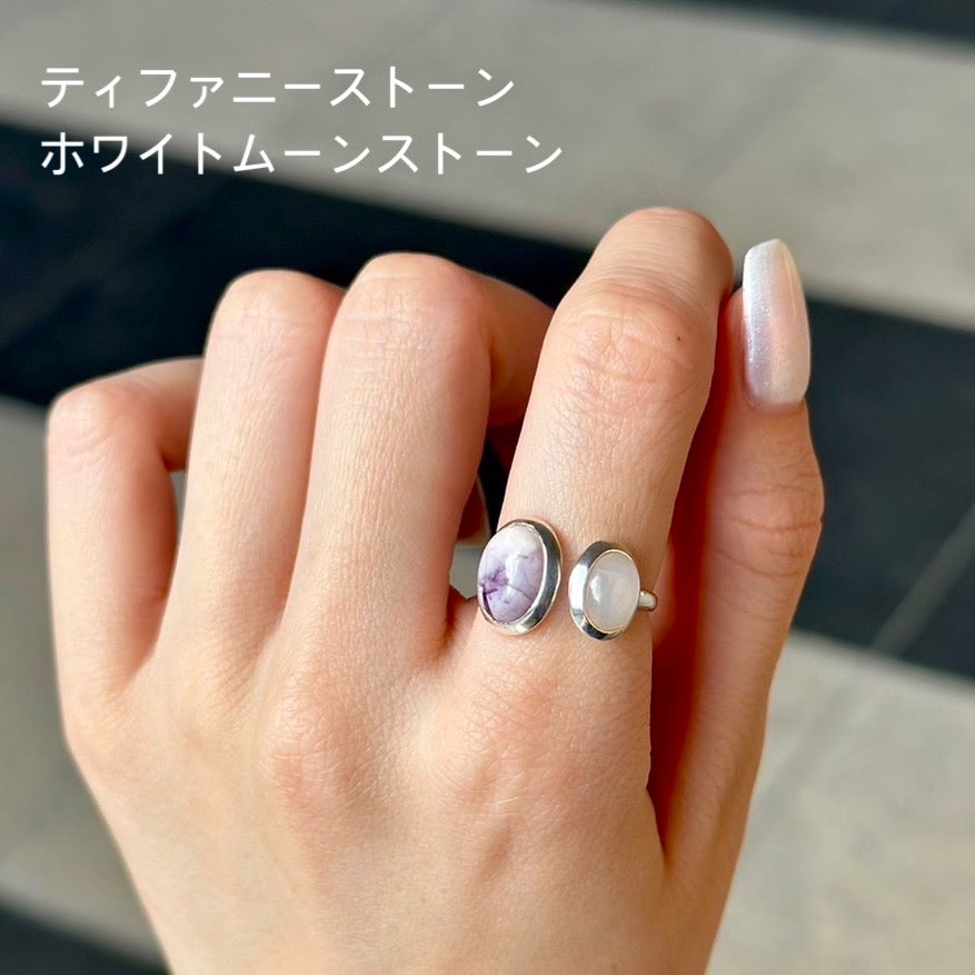 Silver925 2stone ring 18