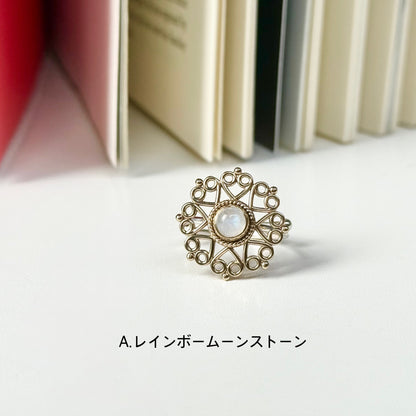 Flower design ring 13