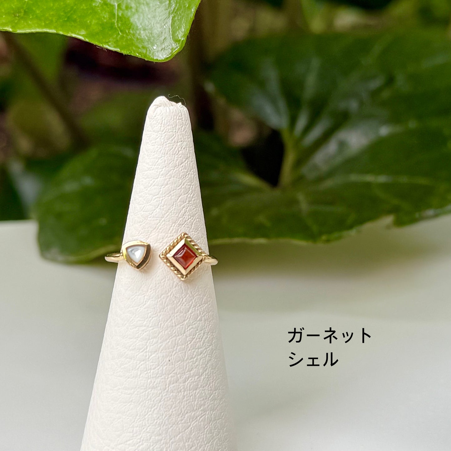 Brass 2stone ring 8