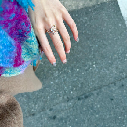 Silver925×Brass design ring 13