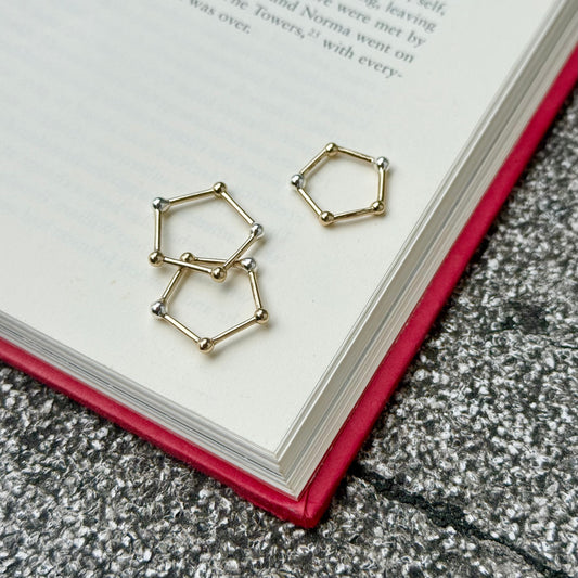 Silver925×Brass plain ring〈pentagon〉