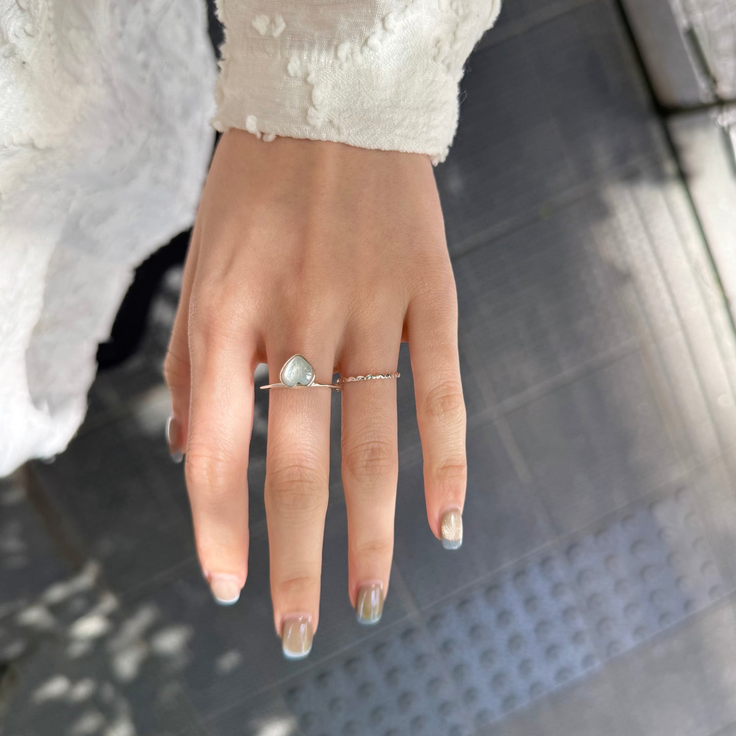 Heart ring & ear cuff