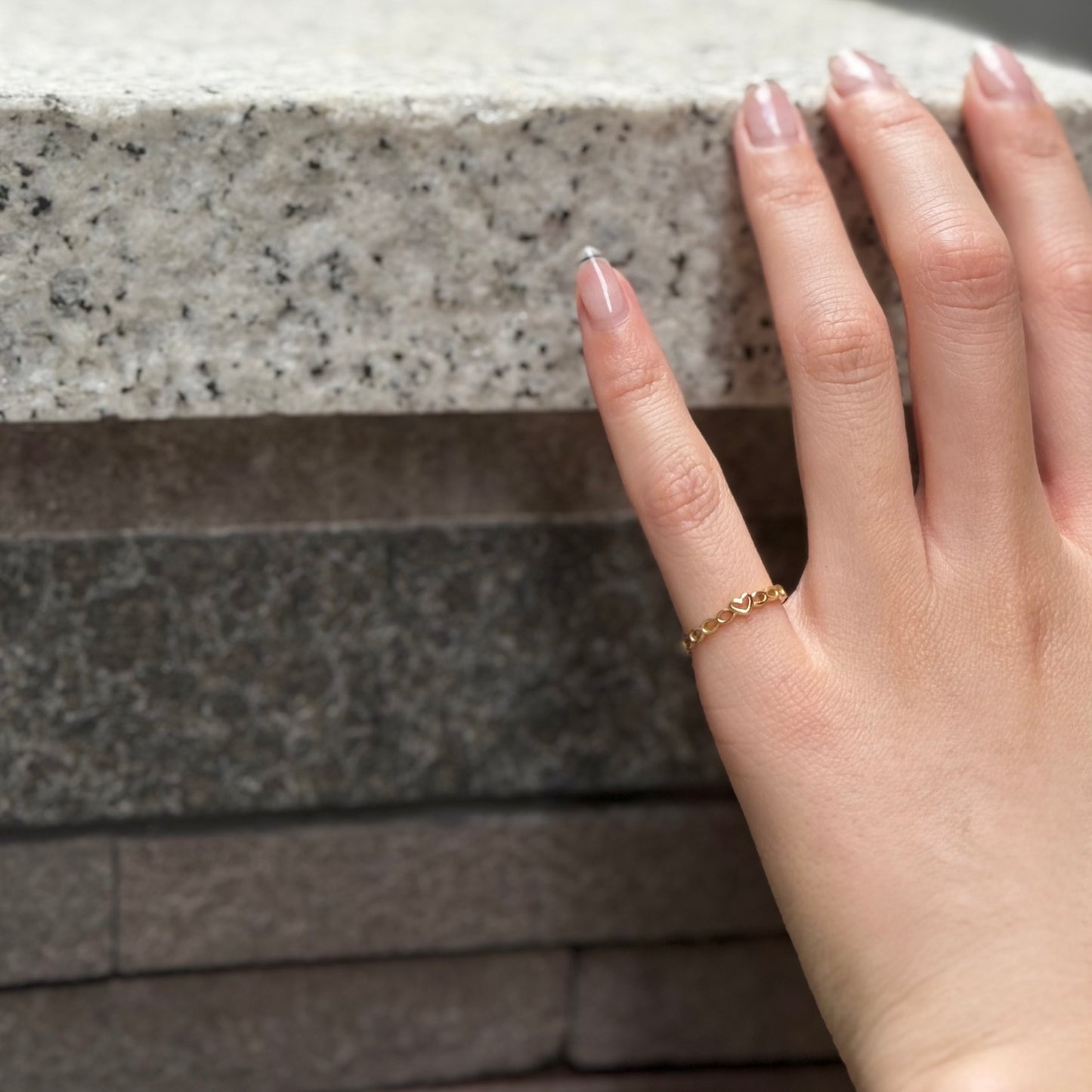 Brass Heart plain ring 10