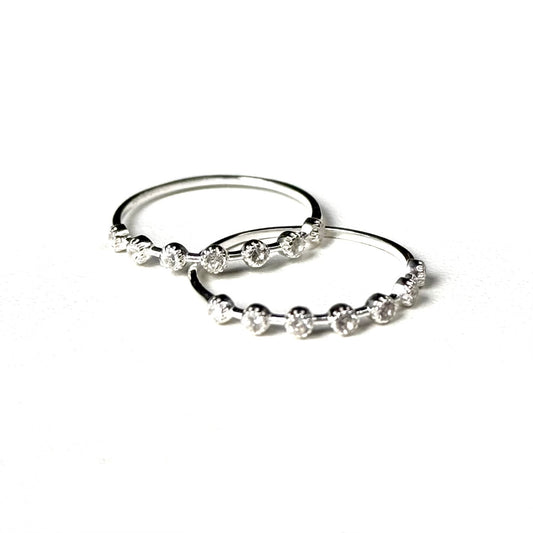 【Biju mam poco】White topaz ring 5