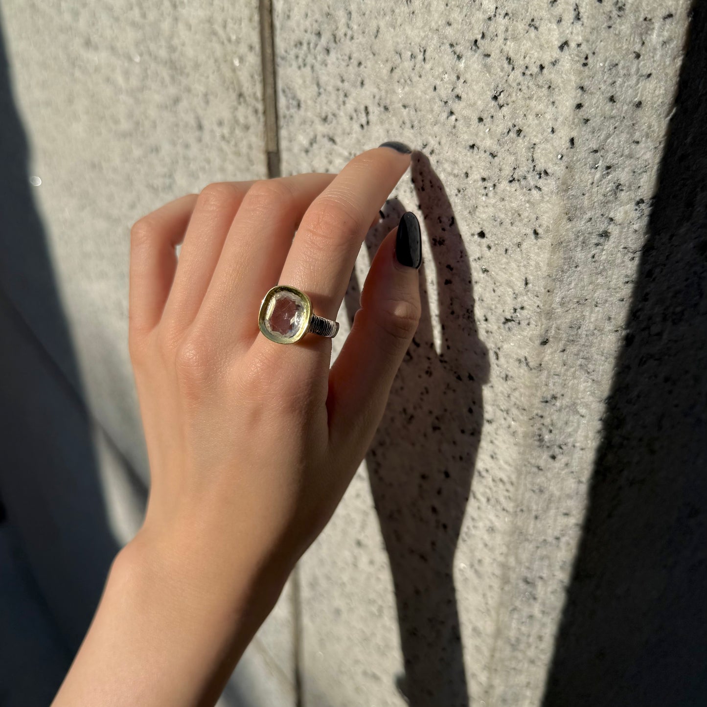 Silver925×Brass design ring 10