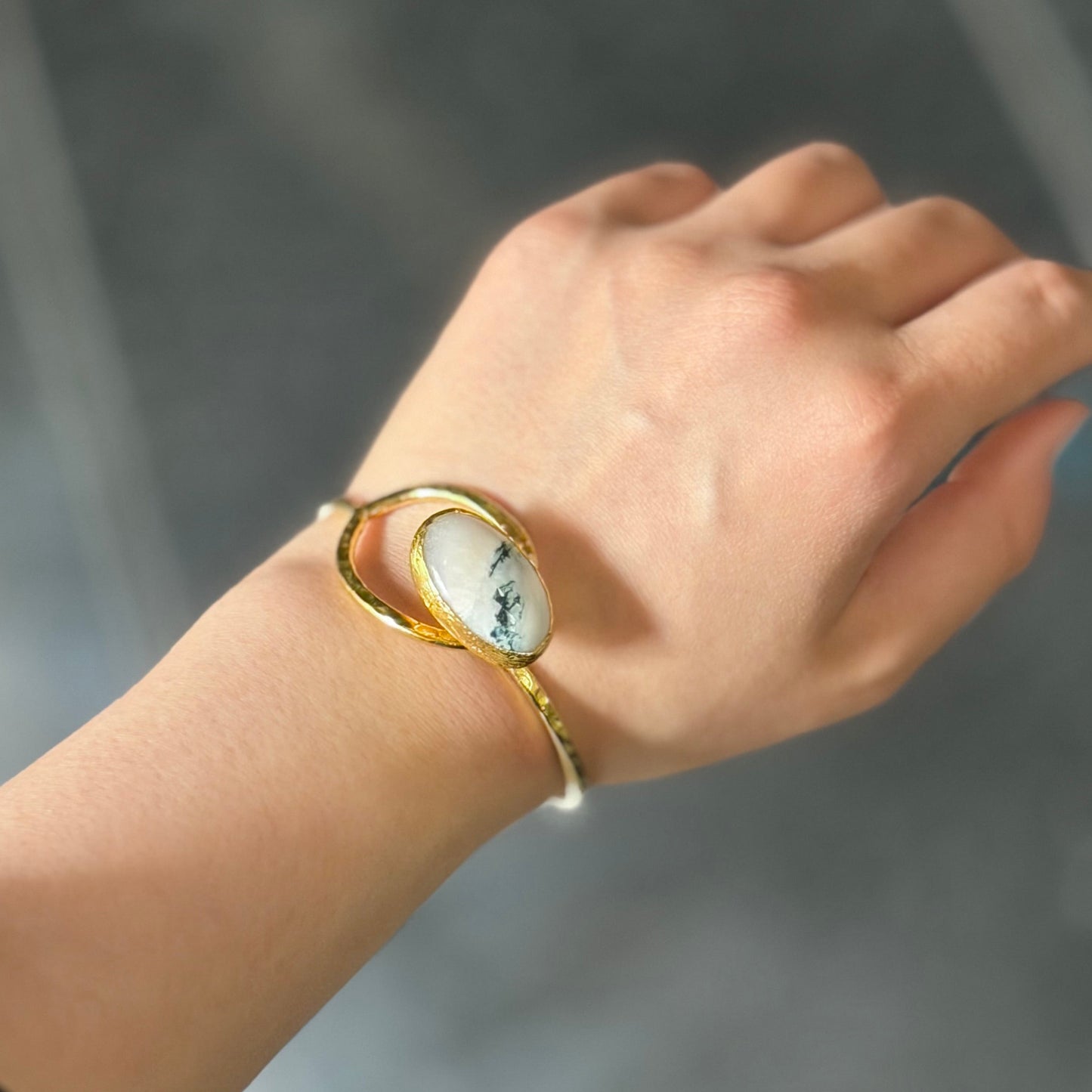 Brass 1stone bangle 3