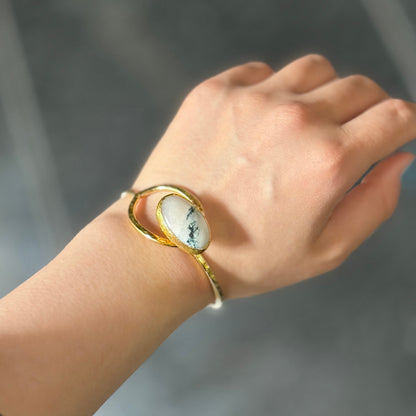 Brass 1stone bangle 3