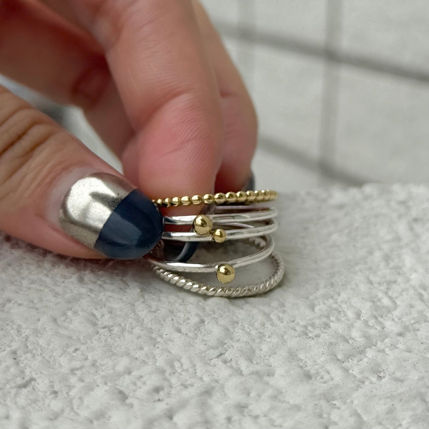 【6/21販売終了】《オンライン先行》Silver925×brass stacking plain ring