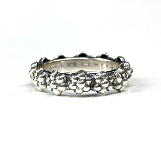 Flower plain ring 12
