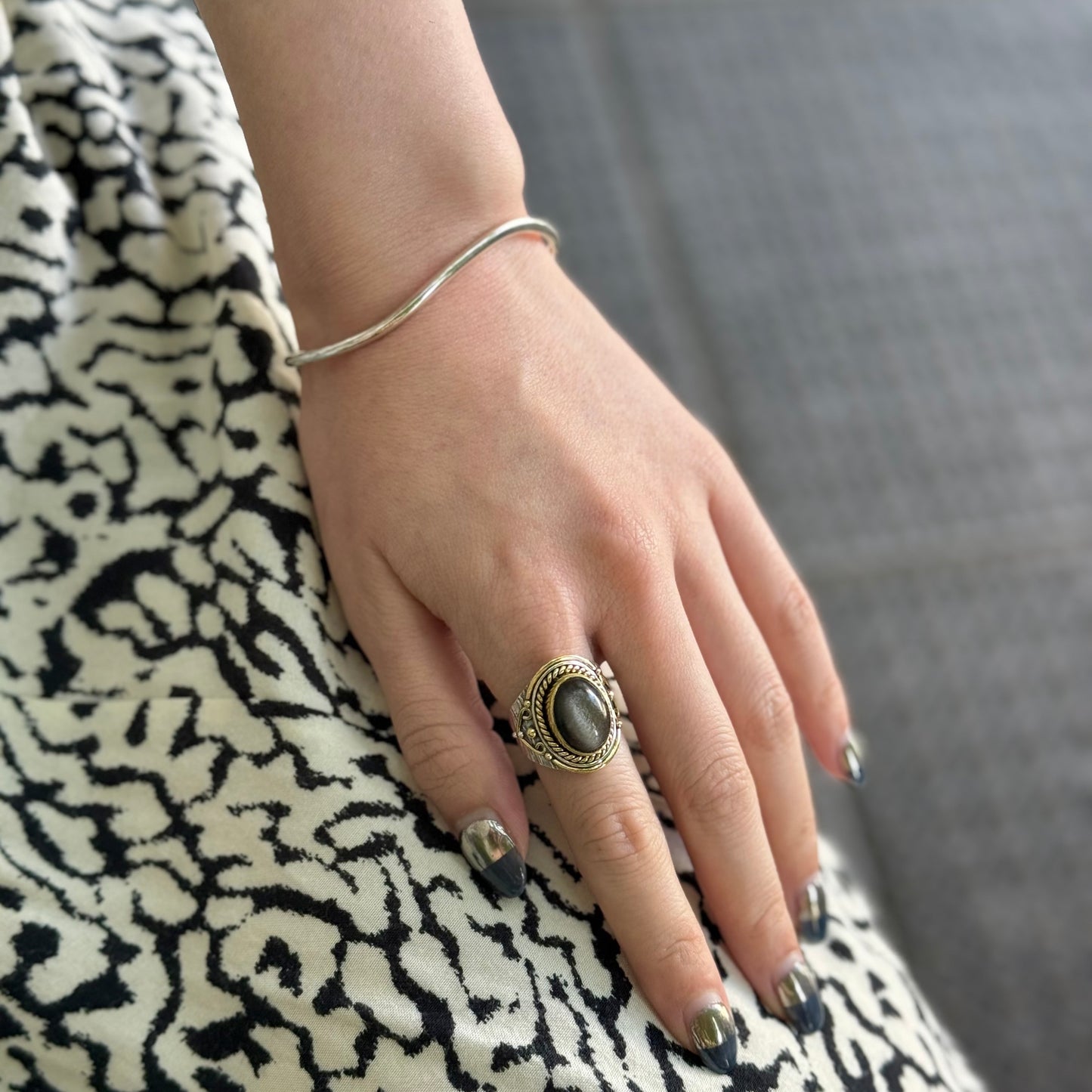 Silver925 plain bangle 1