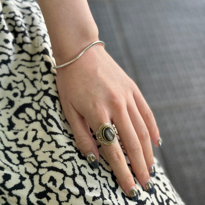 Silver925 plain bangle 1