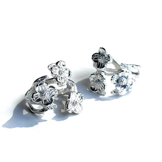 Flower plain ring 23