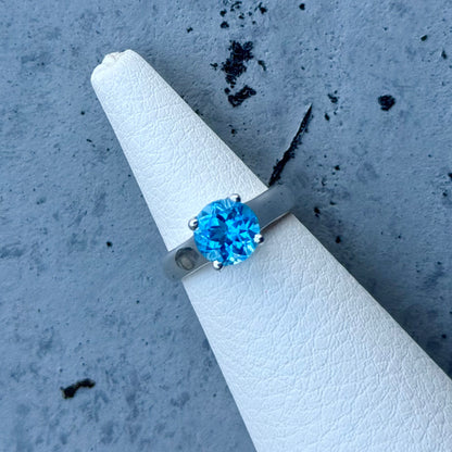 Swiss Blue topaz ring
