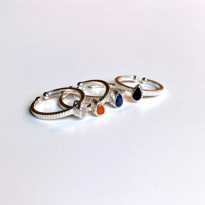 Silver925 petit ring〈drop〉