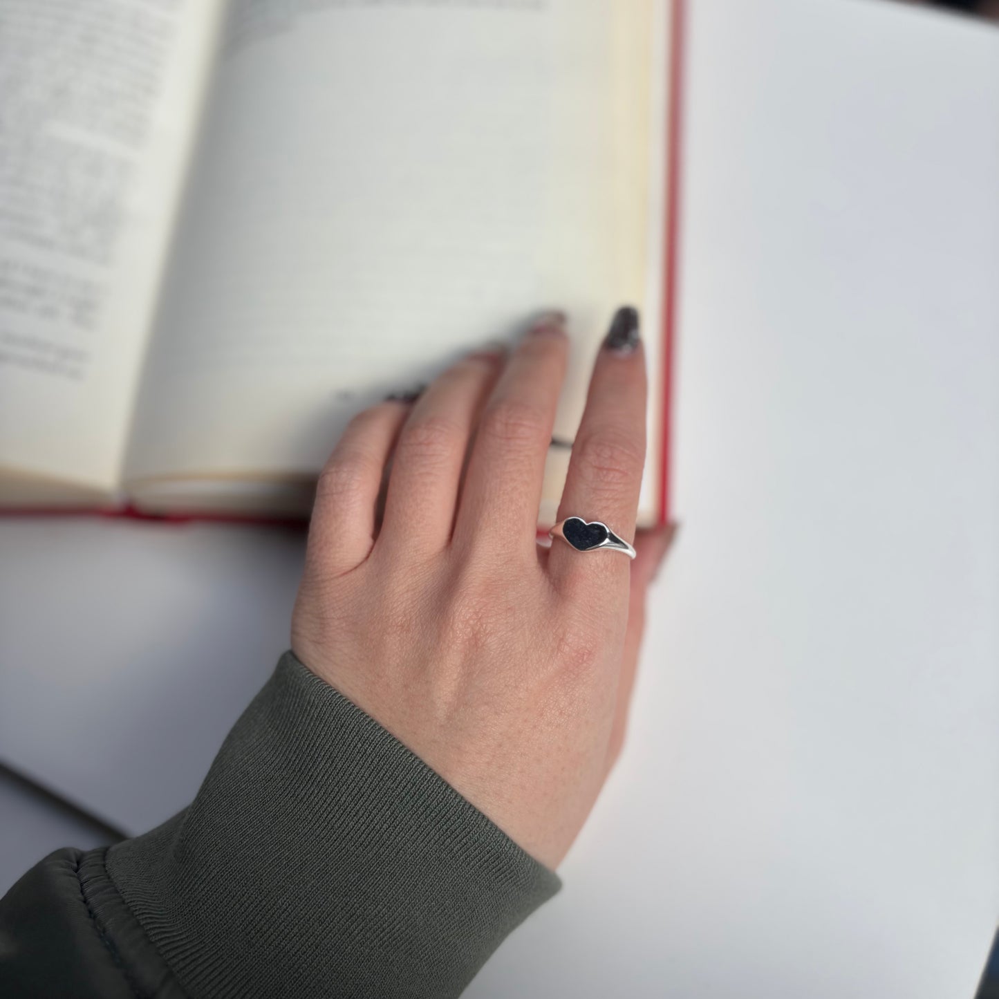 Heart plain ring 53