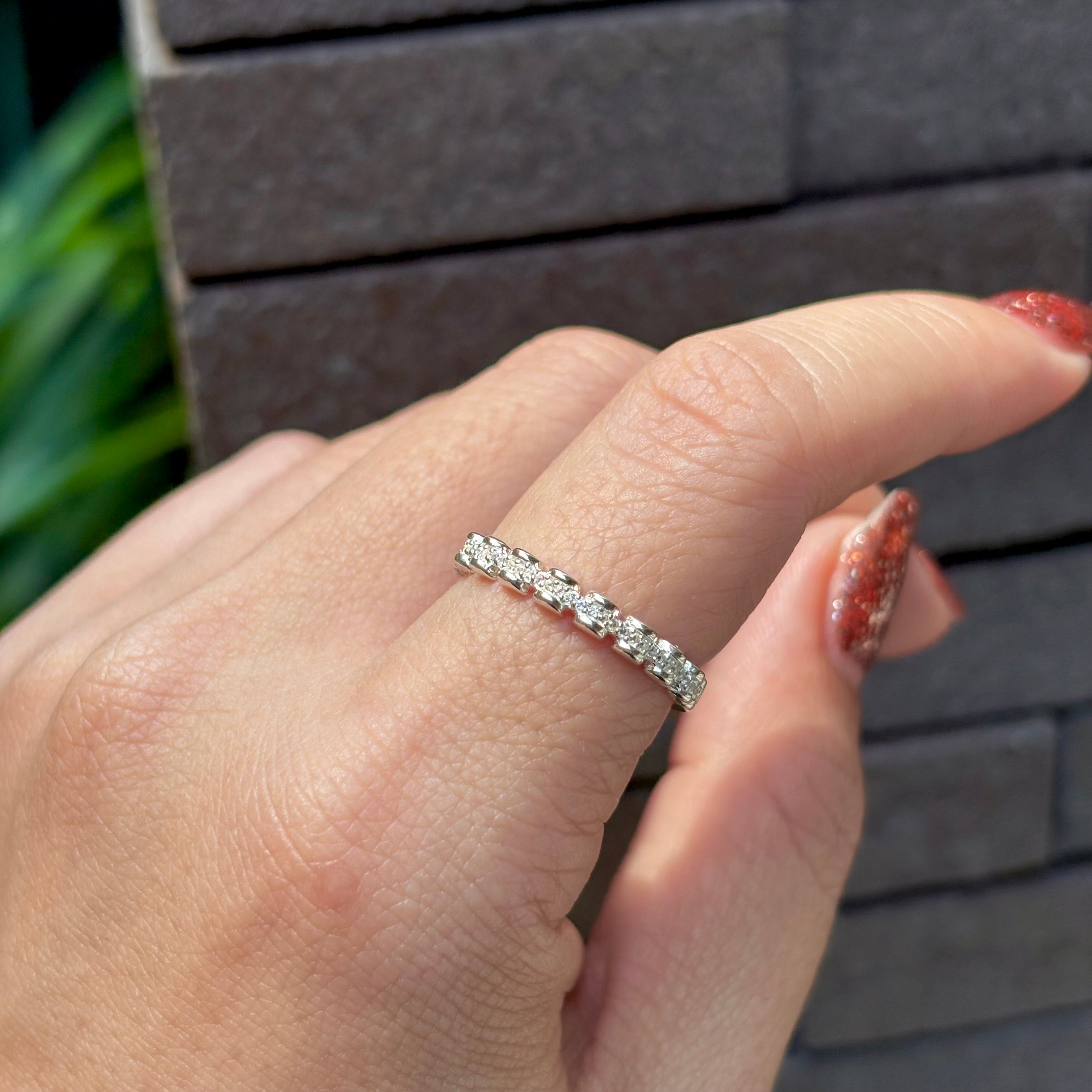 Biju mam poco】White topaz ring 3