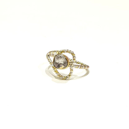 Herkimer diamond ring 13