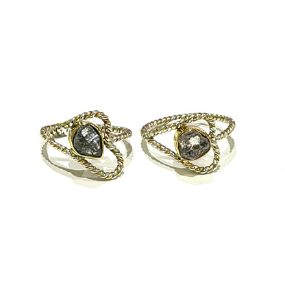 Herkimer diamond ring 13