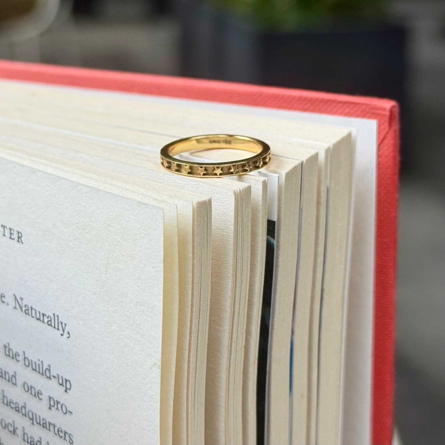 Brass star plain ring 14