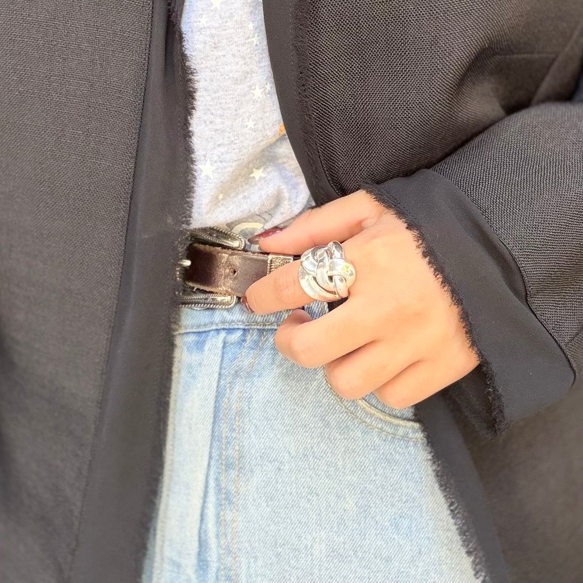 Silver925 plain ring 65