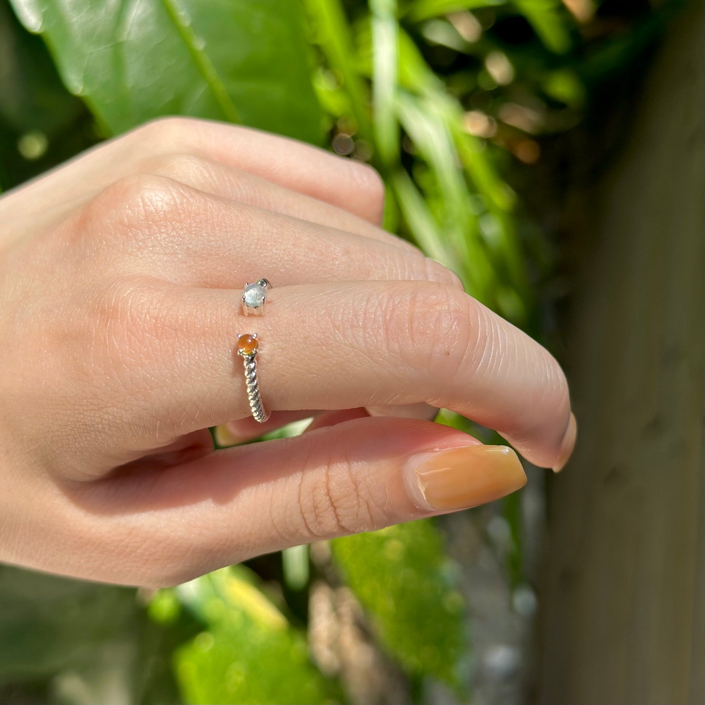 Silver925 2stone ring 18