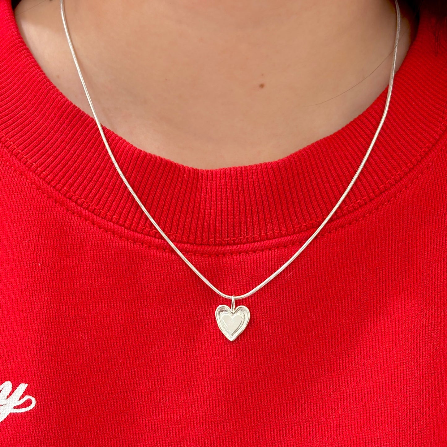 Silver925 plain charm 〈Heart〉