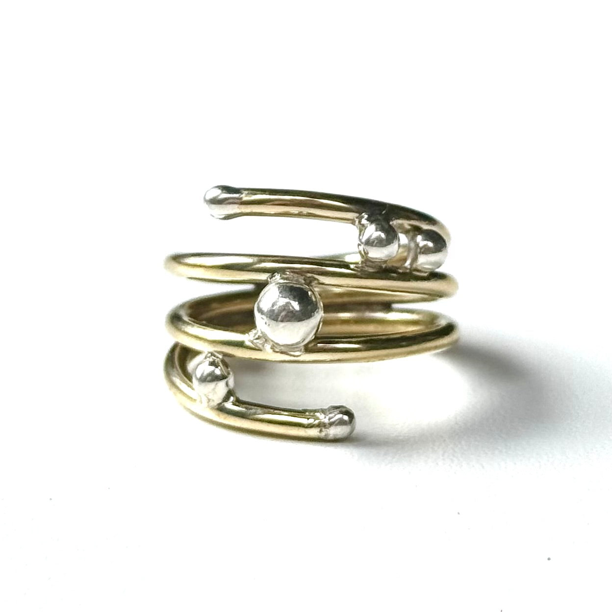 Silver925×brass plain ring 11