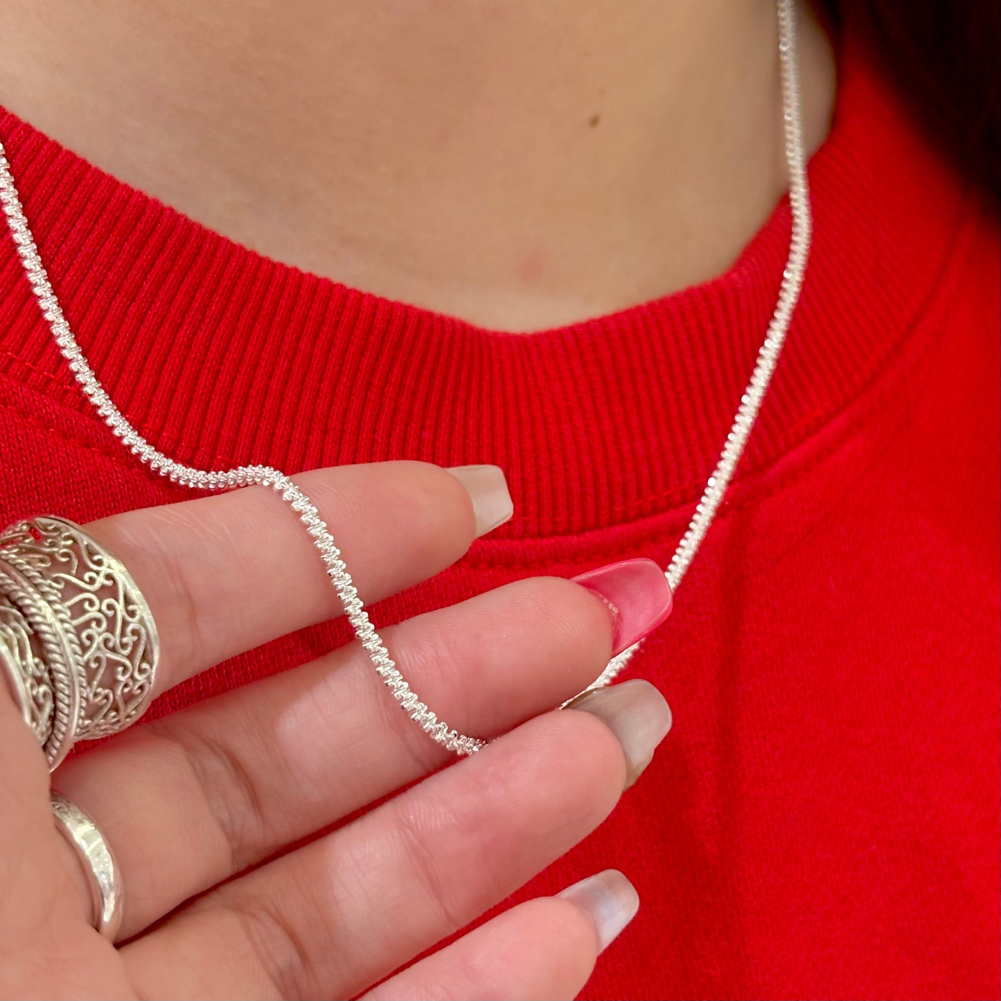 Silver925 chain necklace 43