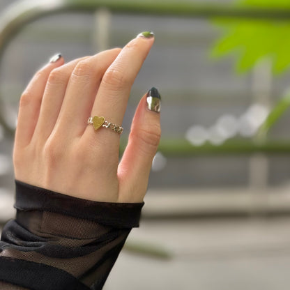 Heart plain ring 74