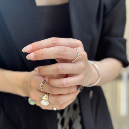 Silver925 plain ring〈Pentagon〉