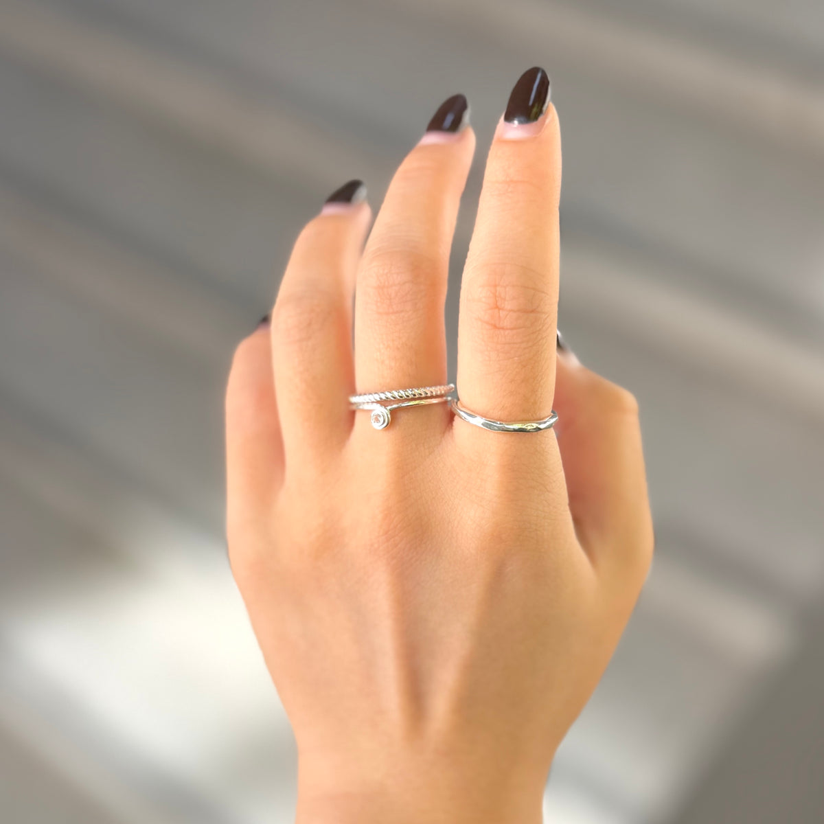 White topaz ring 9