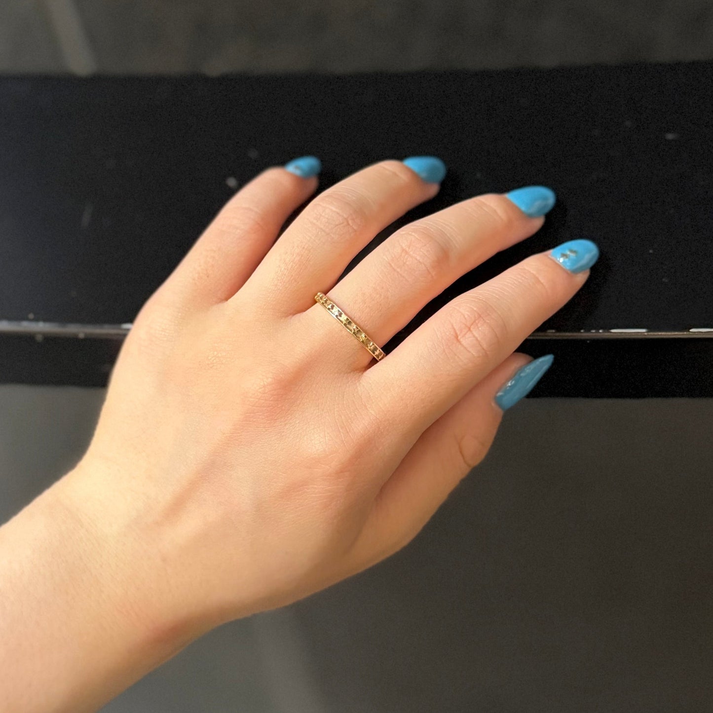 Brass star plain ring 14