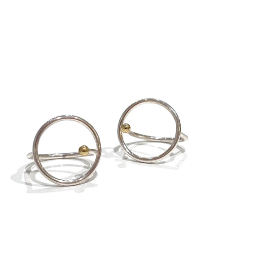 Silver925×Brass plain ring〈Ball〉26