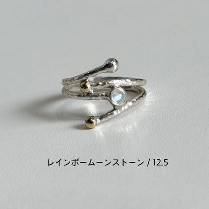 Silver925×Brass design ring 13