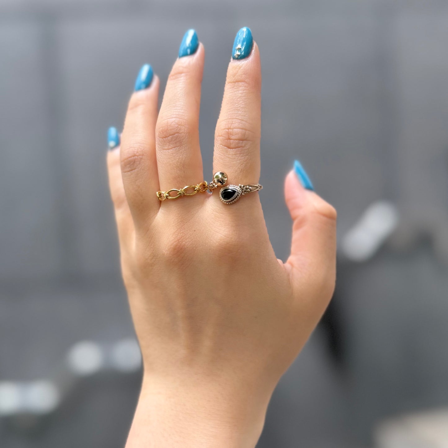 Brass design ring 14