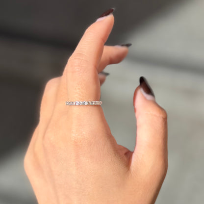 White topaz ring 13