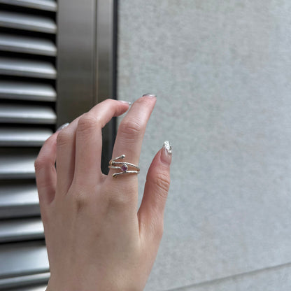 Silver925×Brass design ring 13