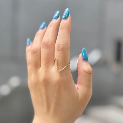 Silver925×Brass plain ring 9