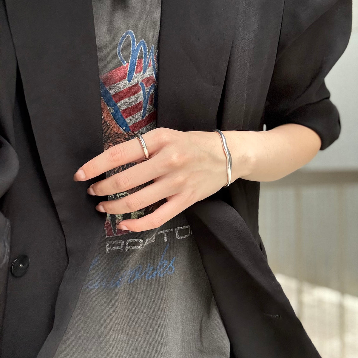 Silver925 plain ring 54