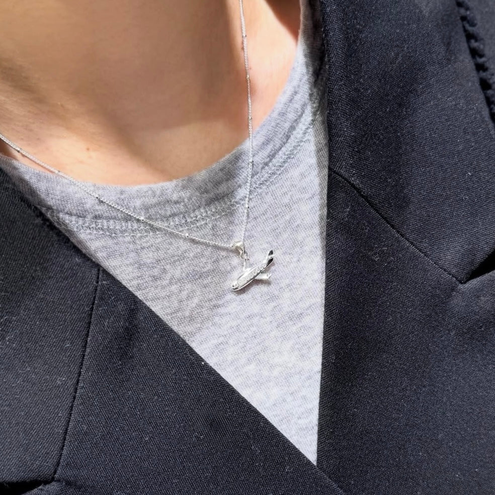 Silver925 plain charm 〈Airplane〉