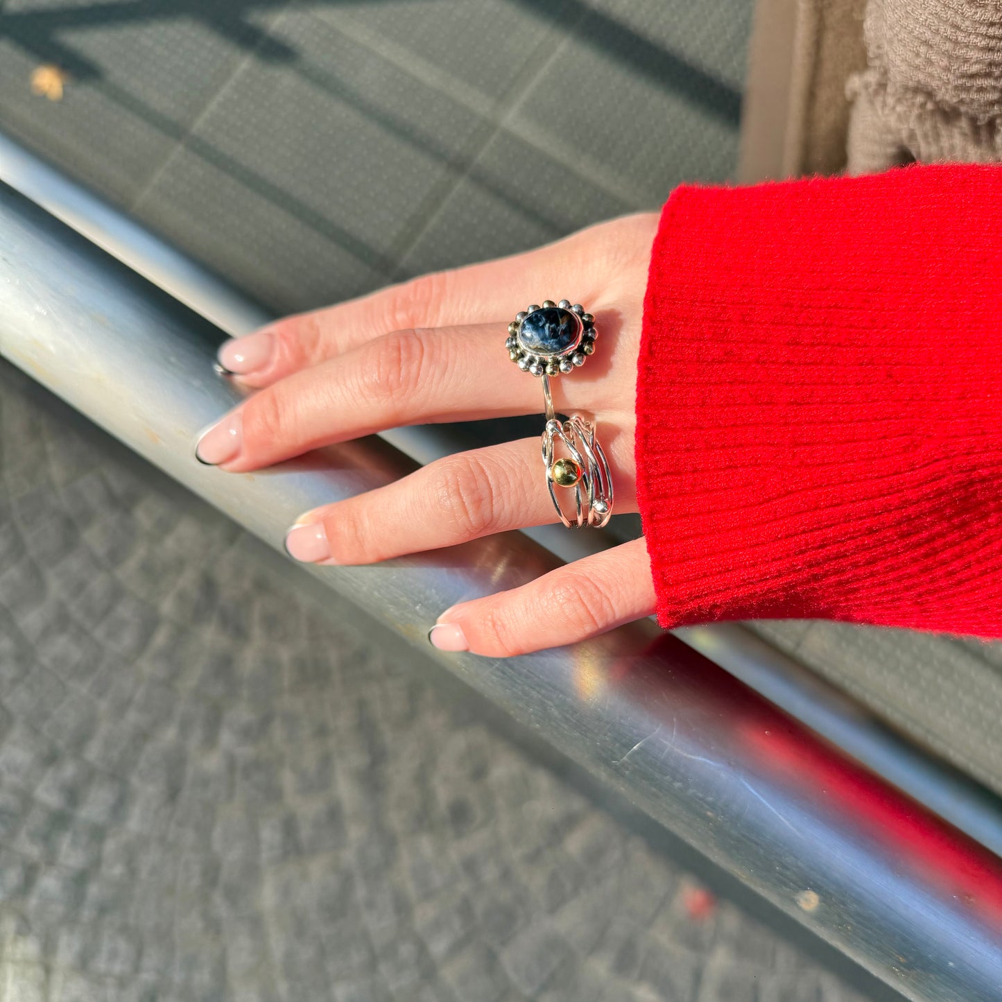 Silver925×Brass design ring 15