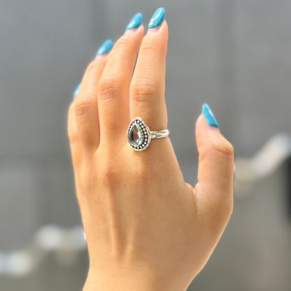 Blue topaz ring