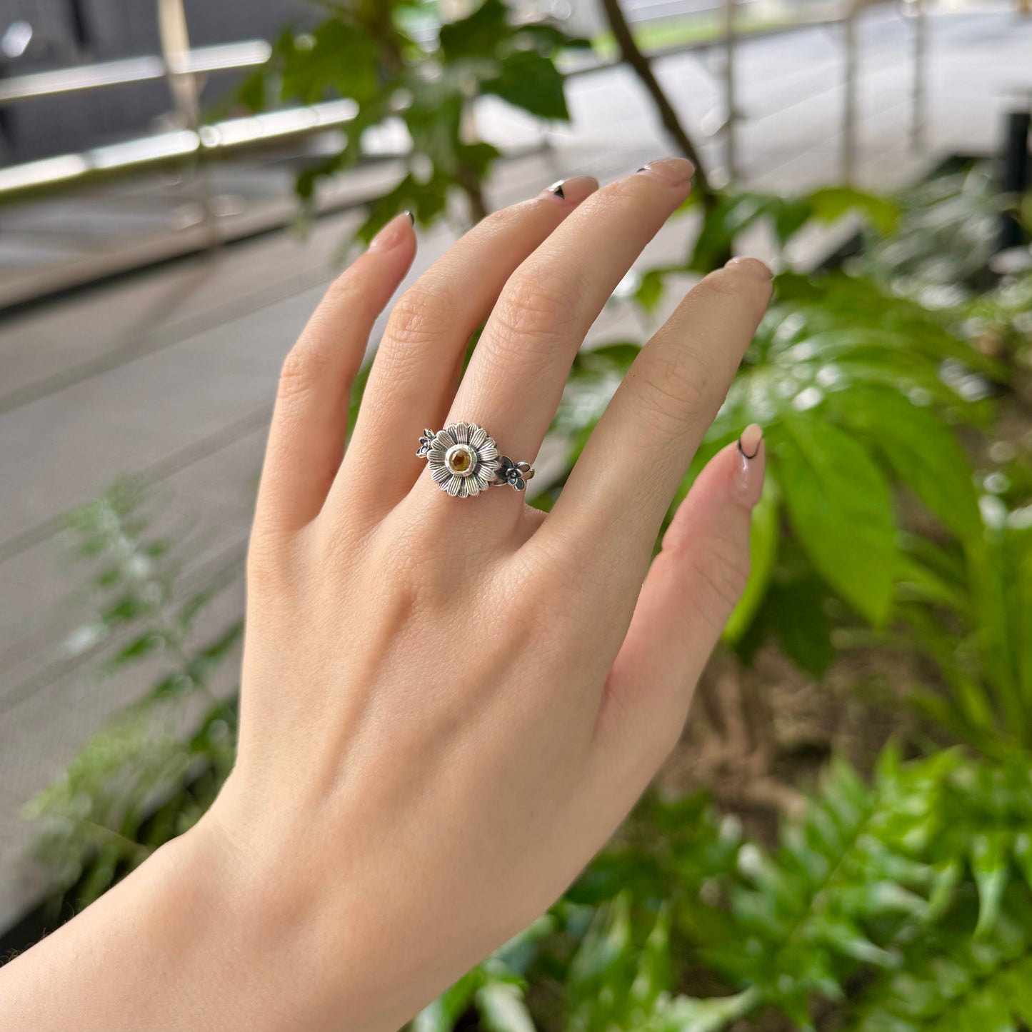 Flower design ring 11
