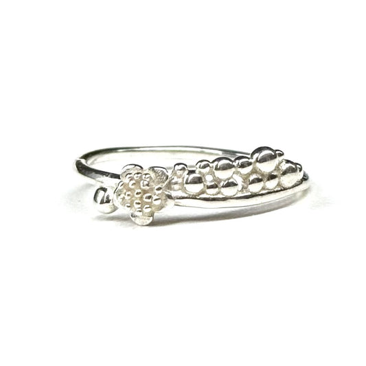 Flower plain ring 8