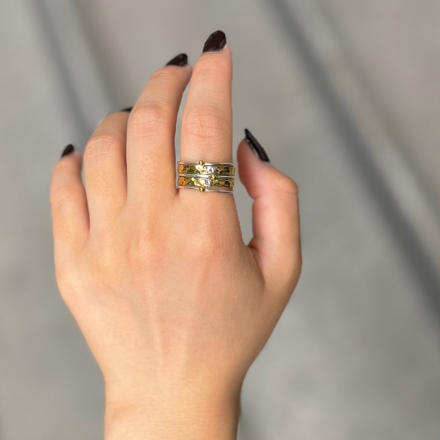 Silver925×brass stacking ring 1