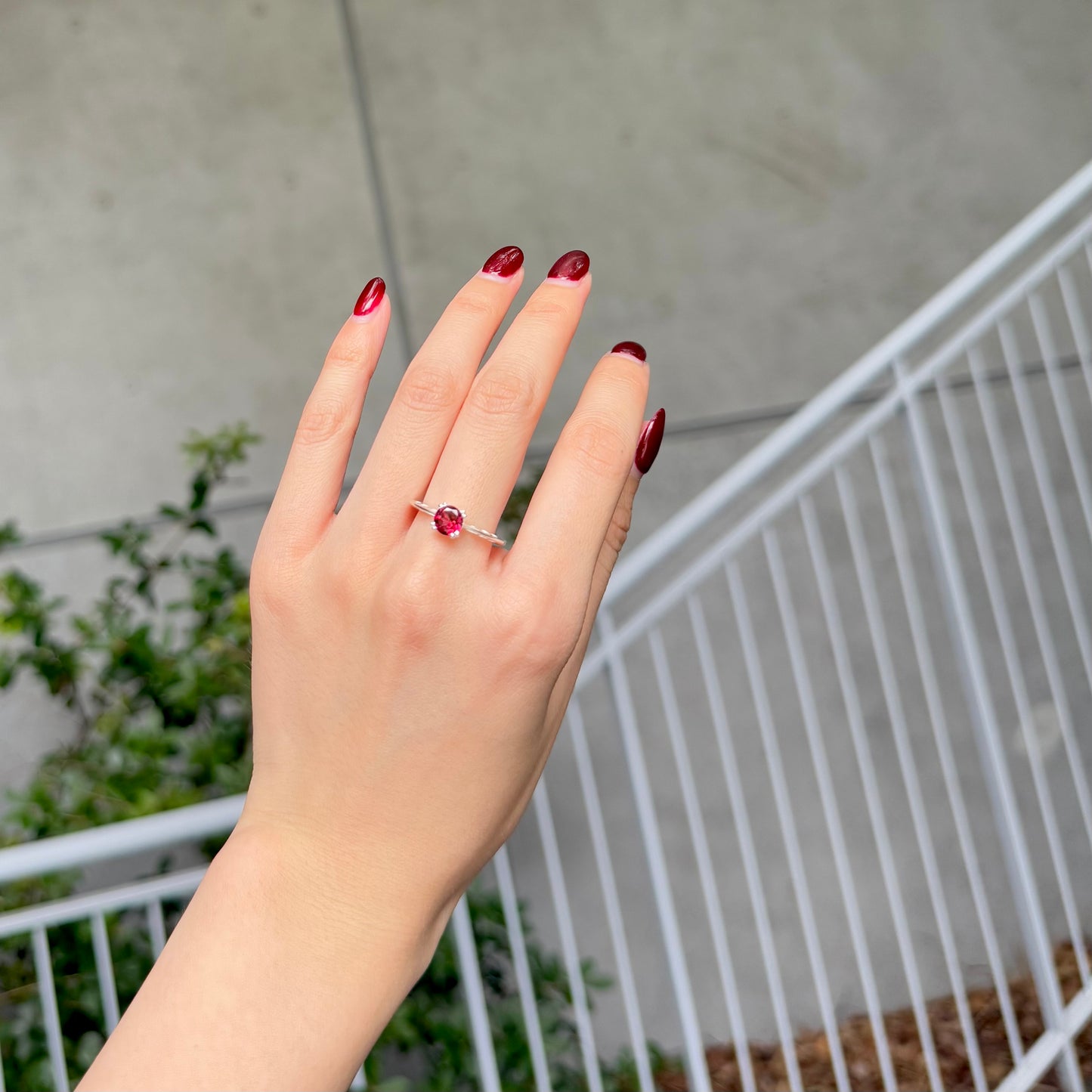 Heart design ring 〈Rohdolite  Garnet〉