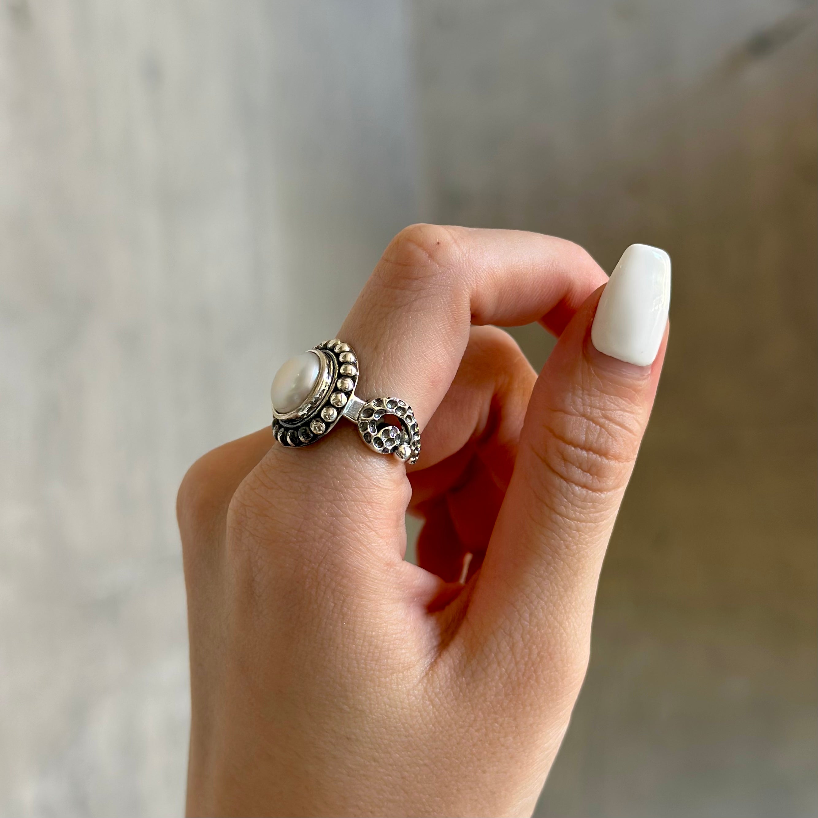 Pearl design ring 9 – Biju mam