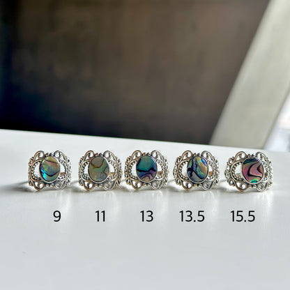 Abalone shell ring